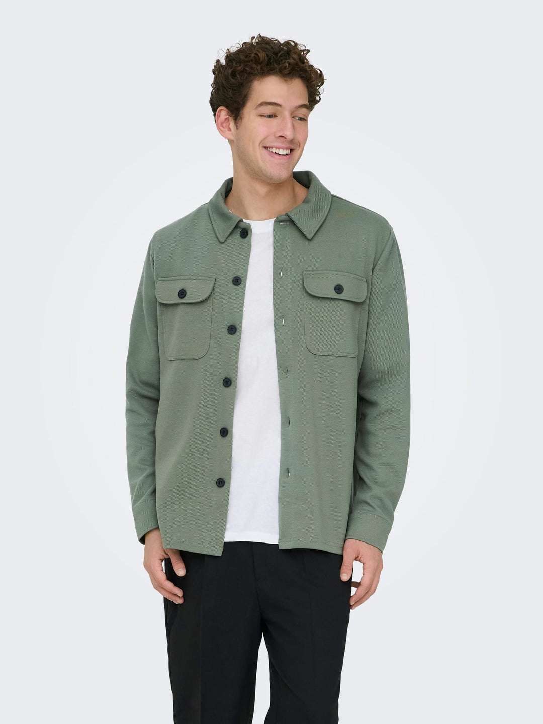 ONLY & SONS newkodyl overhemd olijf – heren