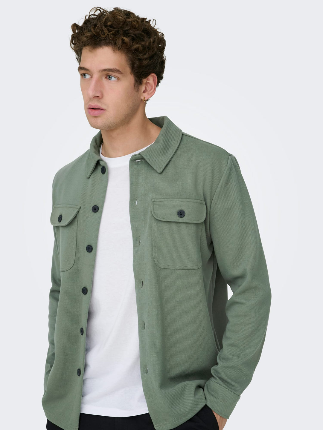 ONLY & SONS newkodyl overhemd olijf – heren
