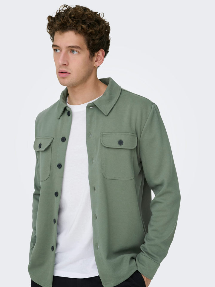 ONLY & SONS newkodyl overhemd olijf – heren