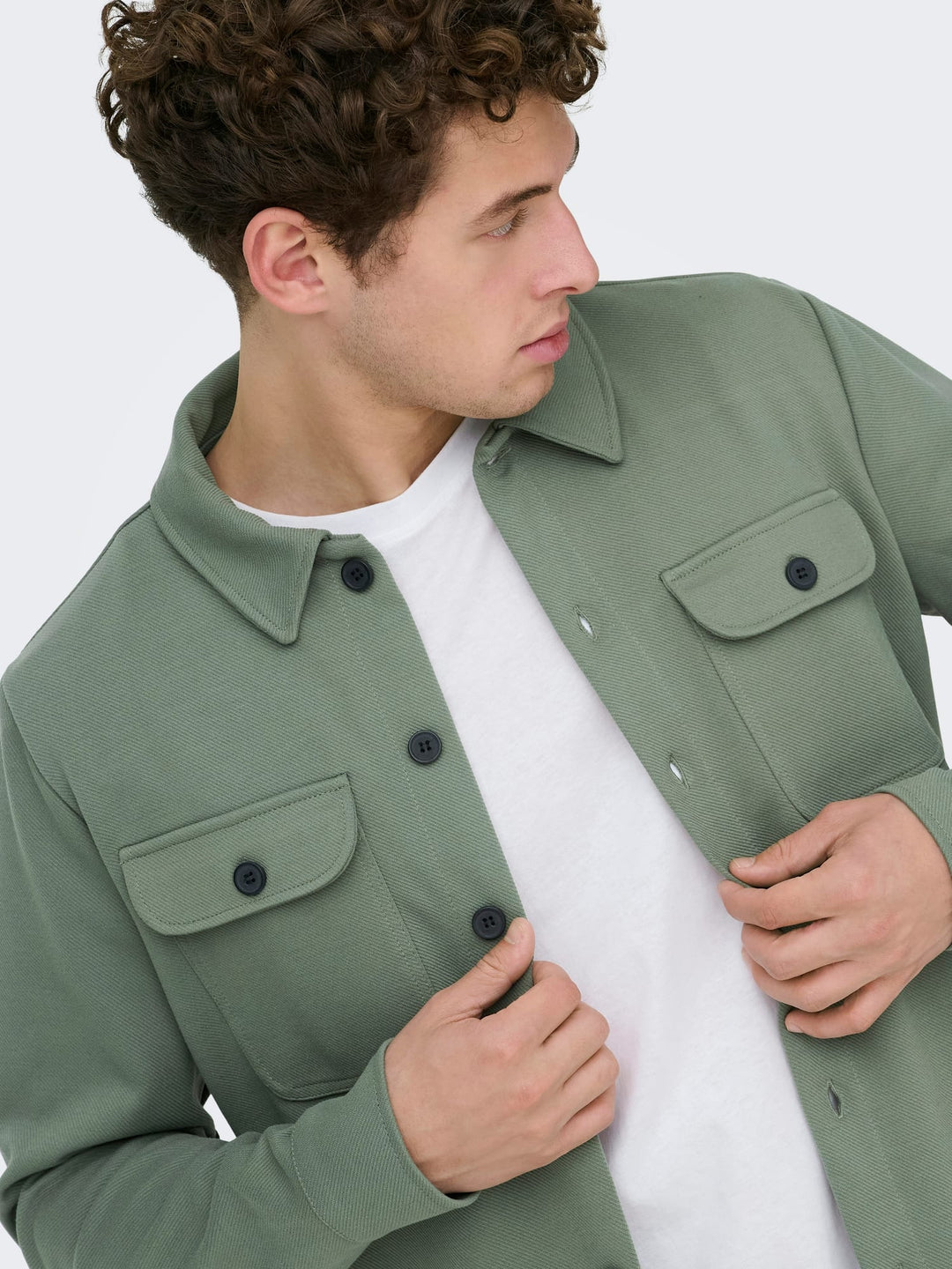 ONLY & SONS newkodyl overhemd olijf – heren