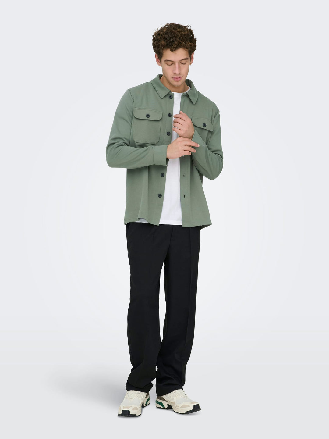 ONLY & SONS newkodyl overhemd olijf – heren