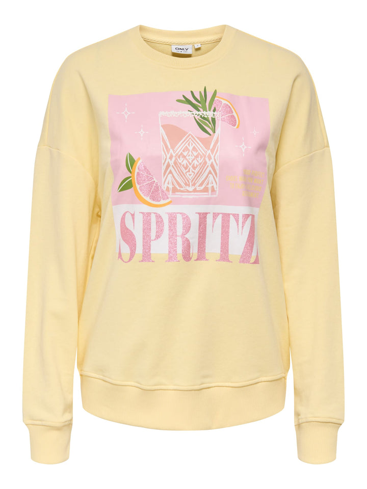 Only Kita lichtgele sweater dames – trendy en comfortabel - Licht Geel