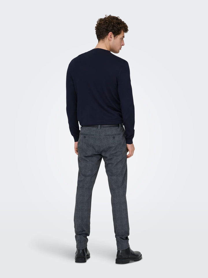 ONLY & SONS 22019887 MARK chinobroek grijs dessin – heren - L32