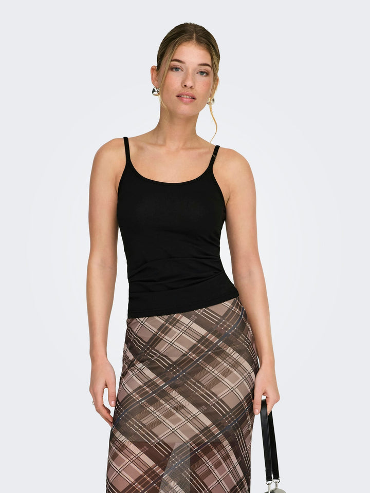 Only ONLLOVE STRAP SINGLET zwart – dames