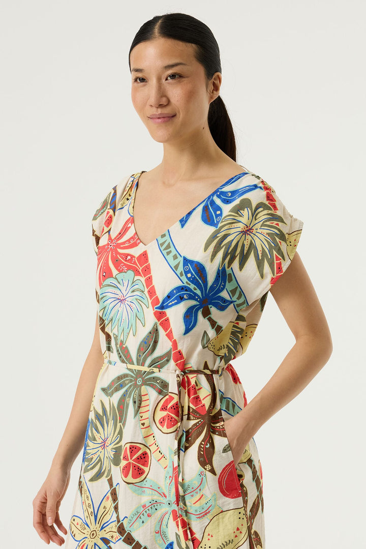 Garcia woman R260280 ecru dessin maxi jurk – dames