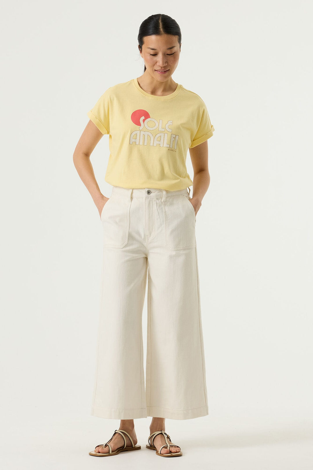 Garcia woman Q260001 T-shirt geel – dames