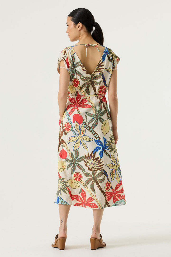 Garcia woman R260280 ecru dessin maxi jurk – dames