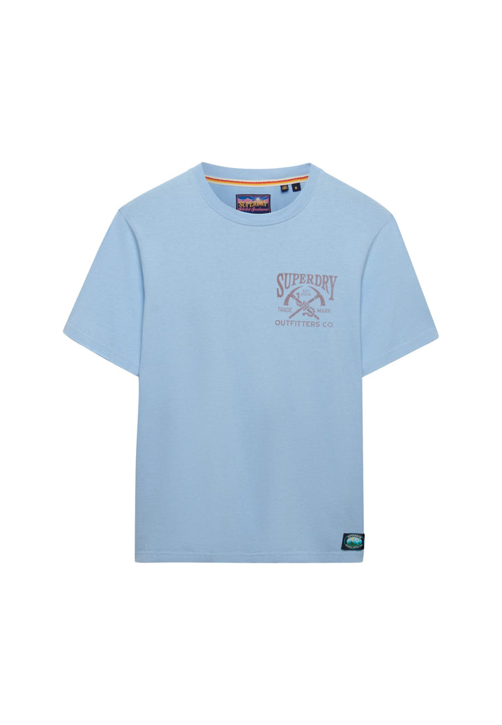 Superdry Outdoors Mountain Relaxed T-shirt lichtblauw – heren