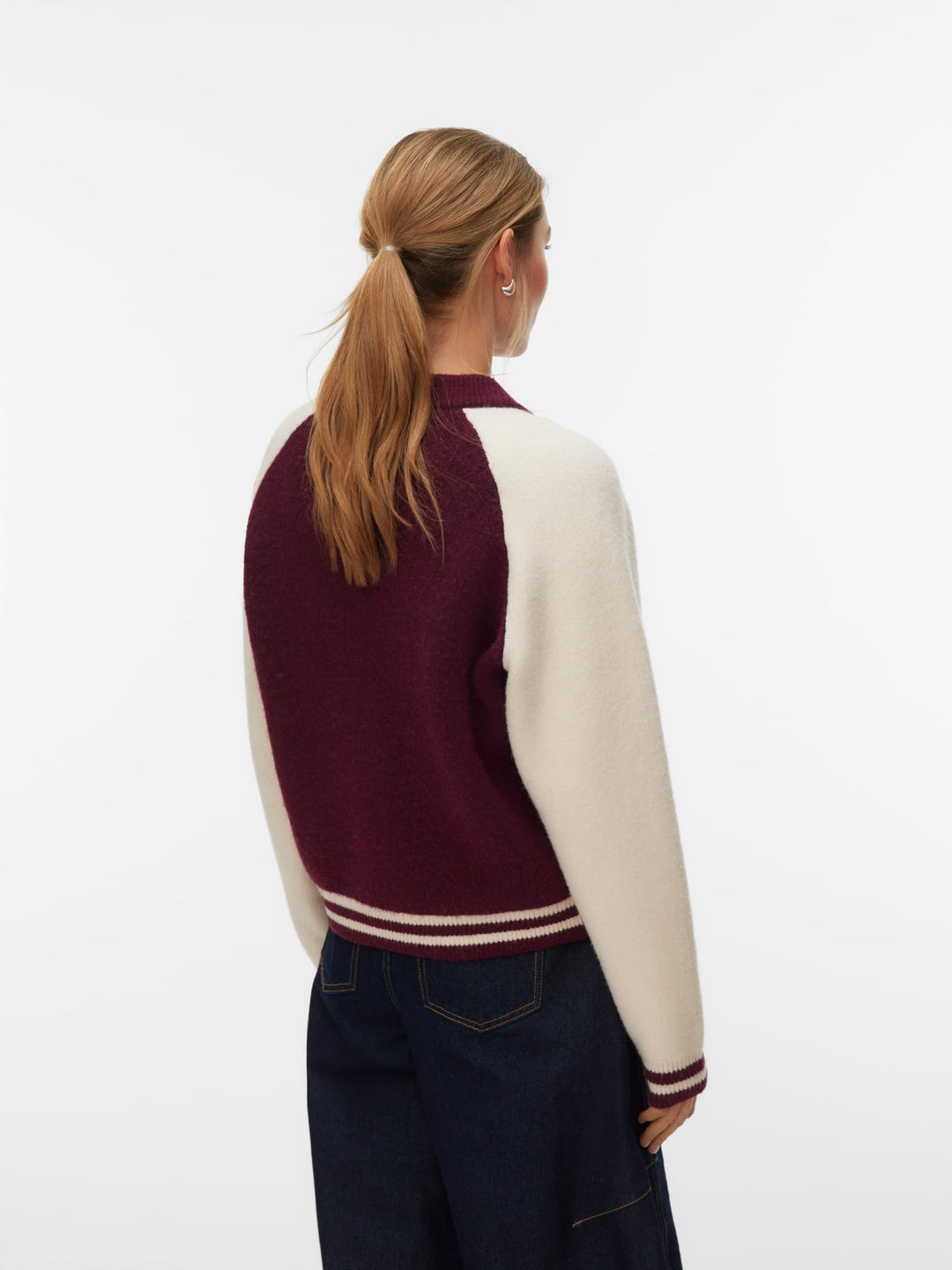 VERO MODA 10347204 Frannie vest gebreid bordeaux