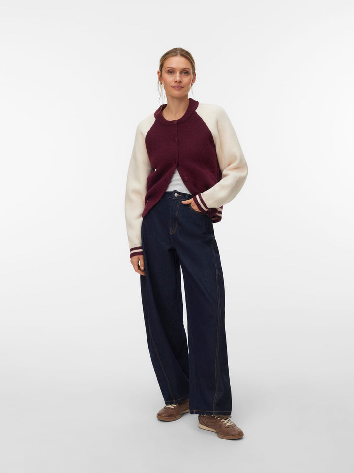 VERO MODA 10347204 Frannie vest gebreid bordeaux