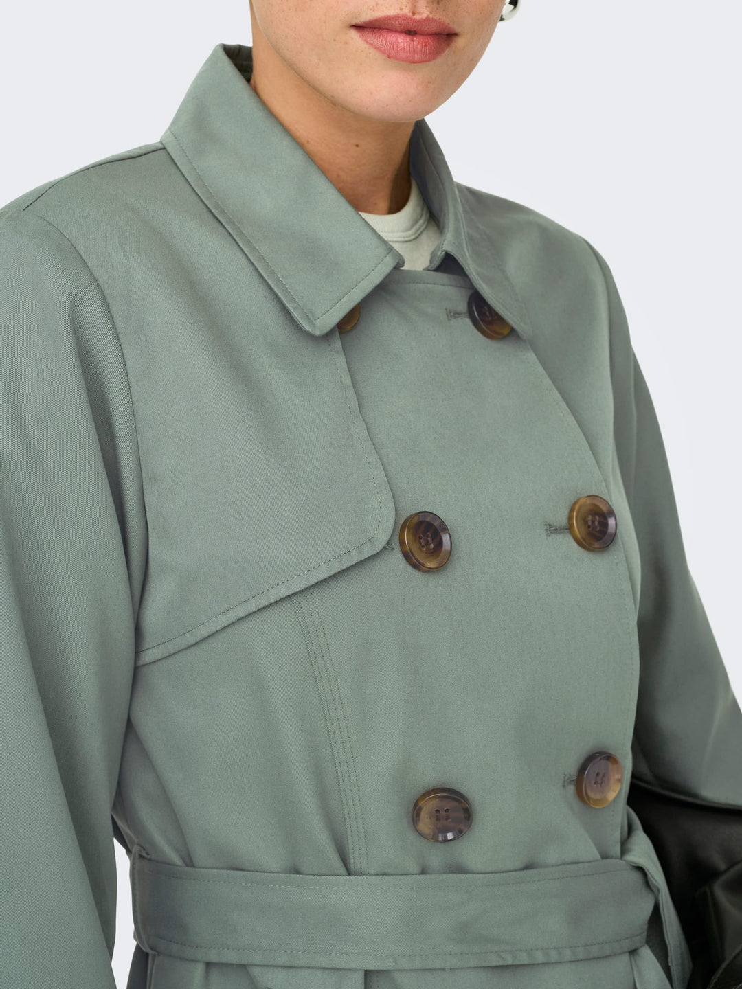 Only 15191821 Valerie trenchcoat olijf – dames