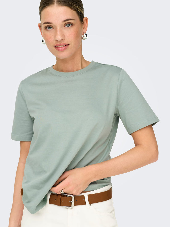 Only Freja T-shirt olijf – dames