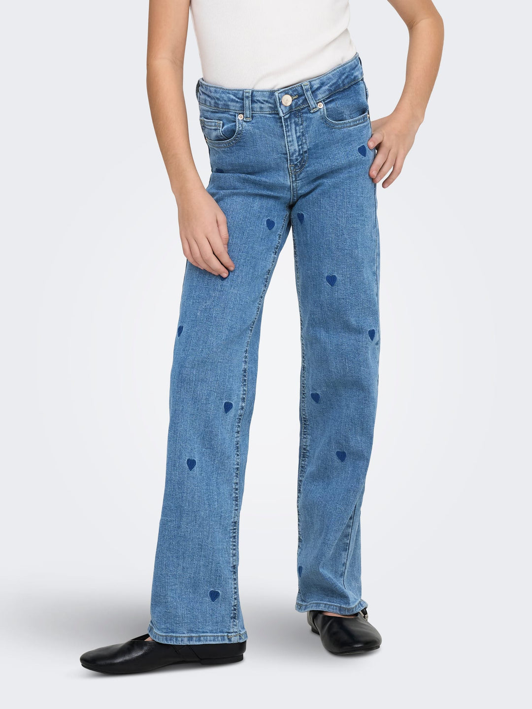 Kids Only juicy jeans loose fit - meisjes - Blue Denim