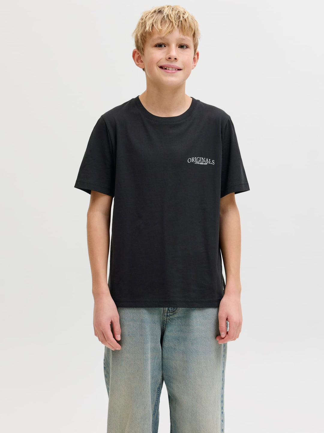 Jack & Jones Kids T-shirt Catskills zwart – jongens