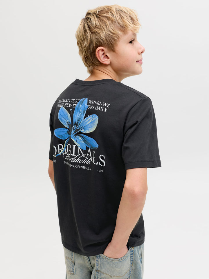Jack & Jones Kids T-shirt Catskills zwart – jongens