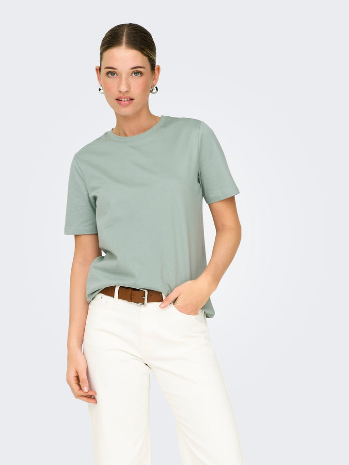 Only Freja T-shirt olijf – dames