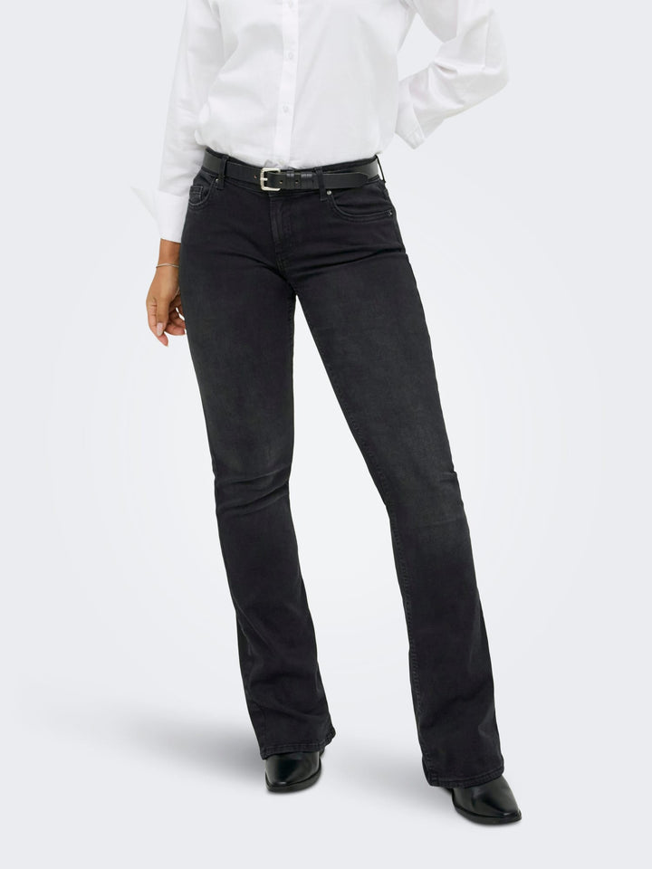 Only Blush flared fit jeans zwart denim – dames - Black Denim - L34