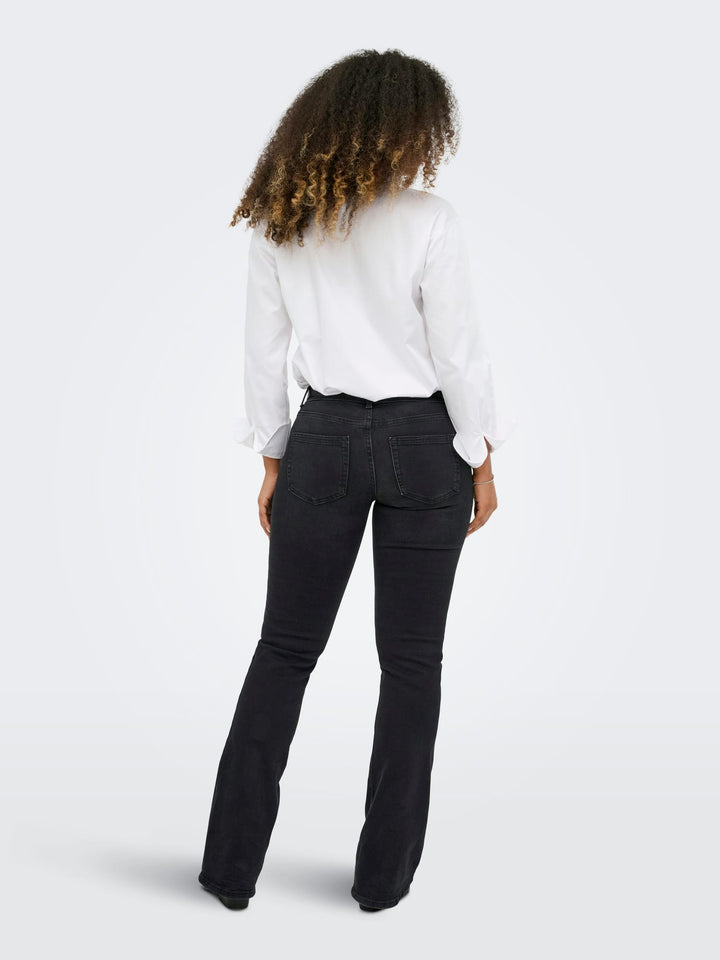 Only Blush jeans bootcut flare fit zwart denim – dames - Black Denim - L30