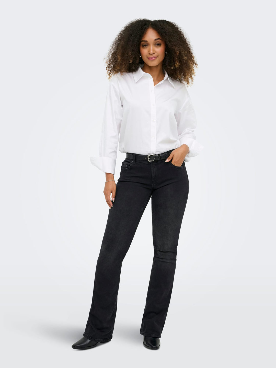 Only Blush jeans bootcut flare fit zwart denim – dames - Black Denim - L30