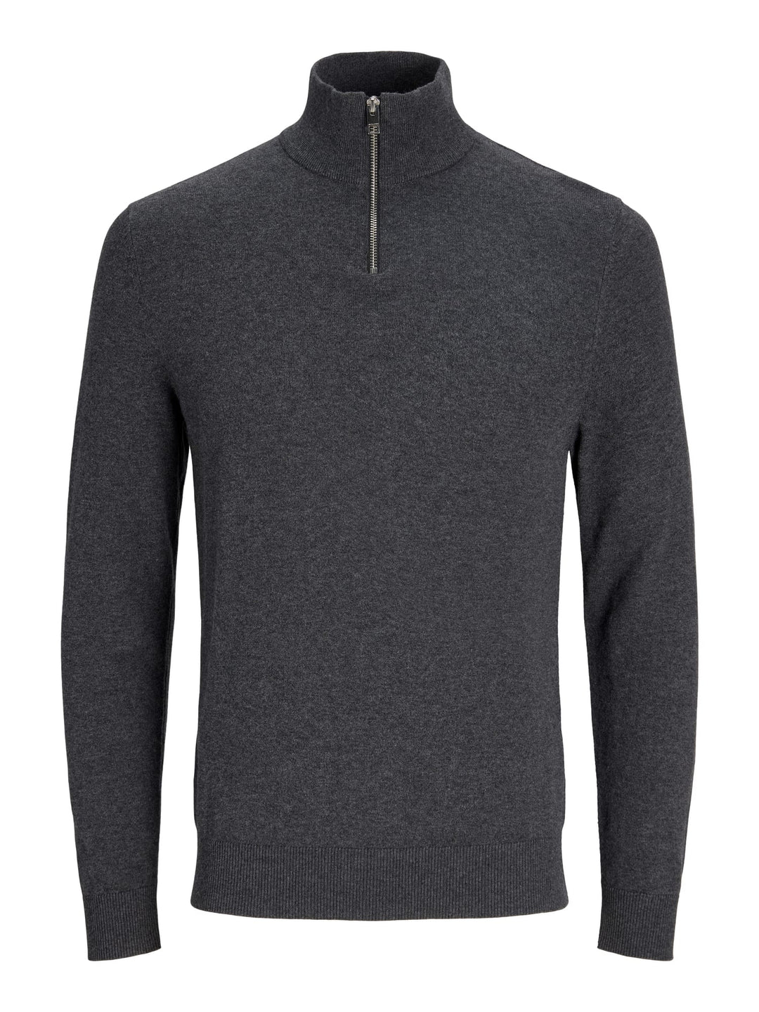 Jack & Jones JJEEMIL KNIT HALF ZIP NOOS trui heren antraciet
