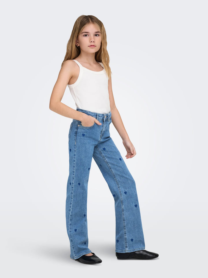Kids Only juicy jeans loose fit - meisjes - Blue Denim