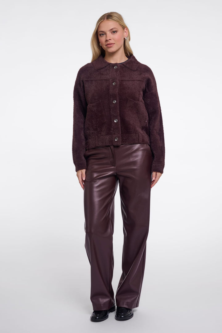 Rino & Pelle Bubbly.5002611 vest gebreid dames - bordeaux