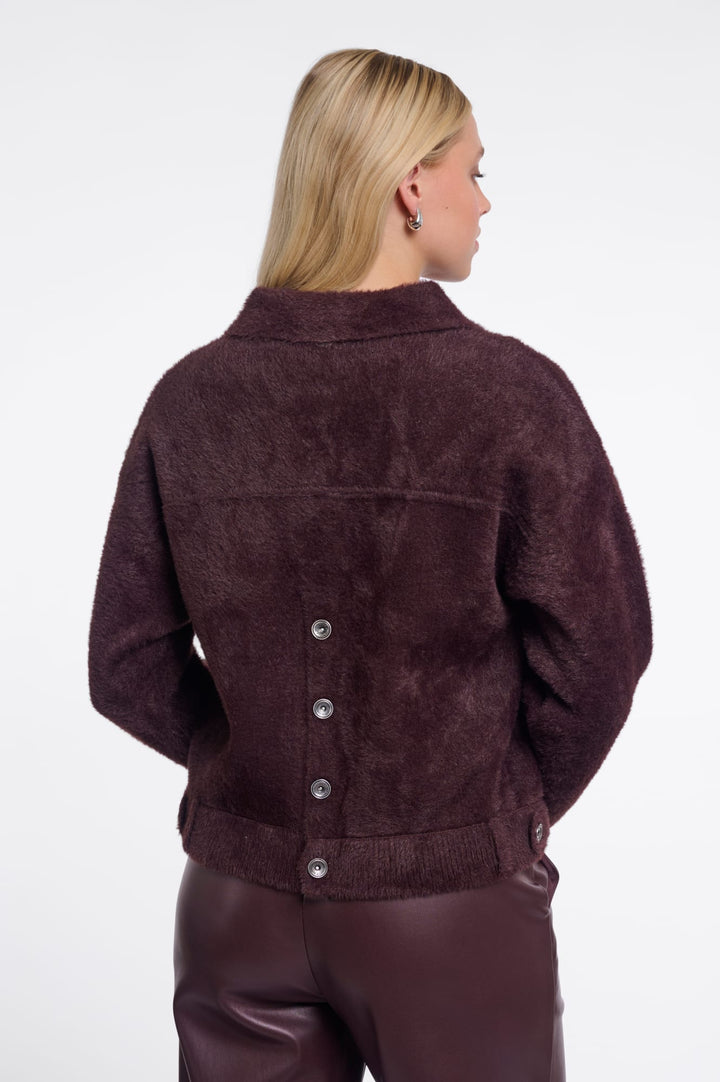 Rino & Pelle Bubbly.5002611 vest gebreid dames - bordeaux