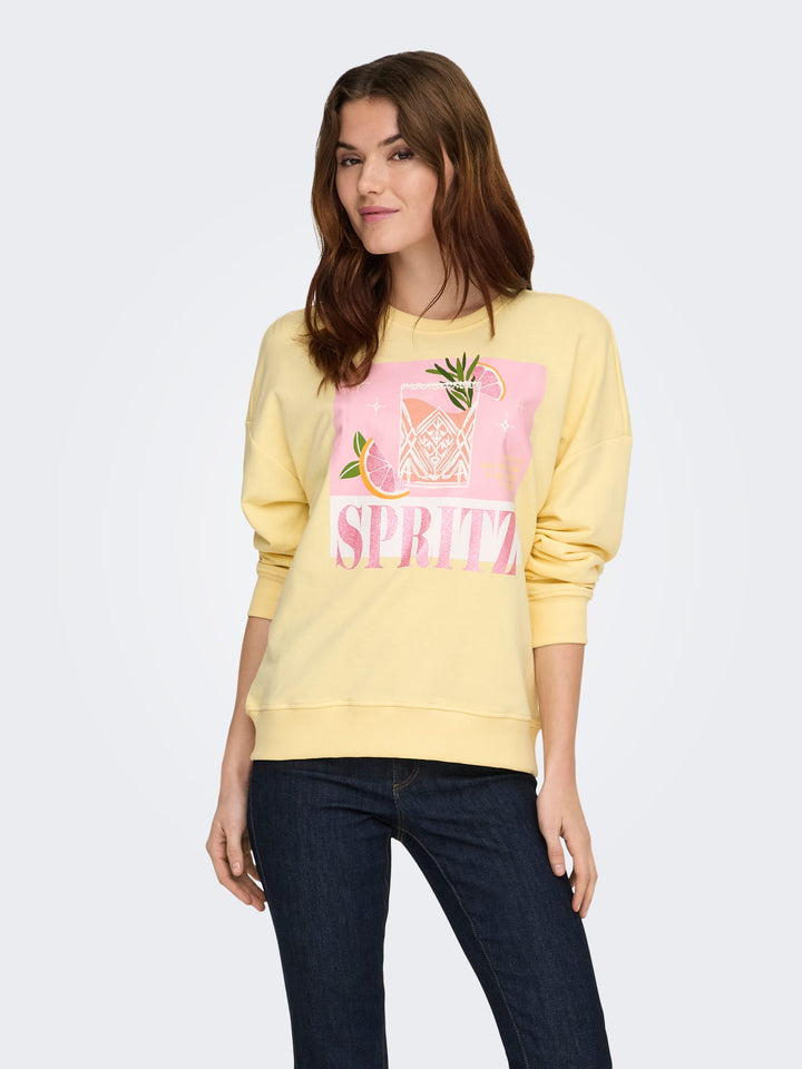 Only Kita lichtgele sweater dames – trendy en comfortabel - Licht Geel