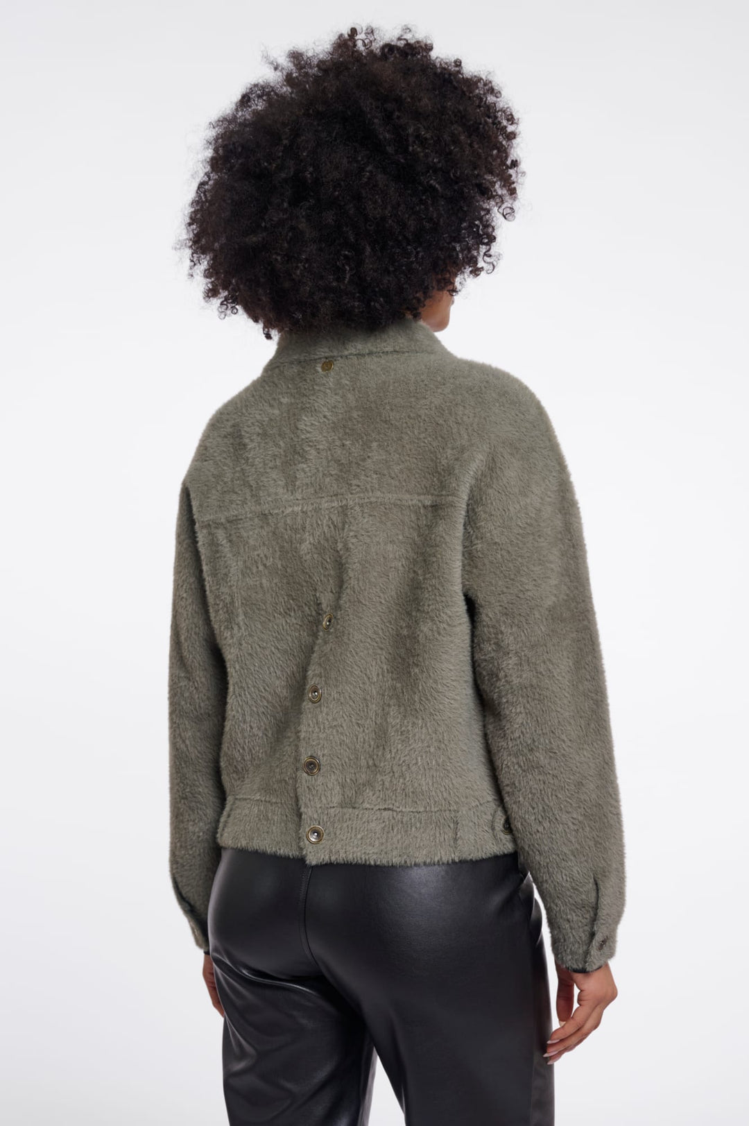 Rino & Pelle Bubbly.5002611 vest gebreid dames - olijf