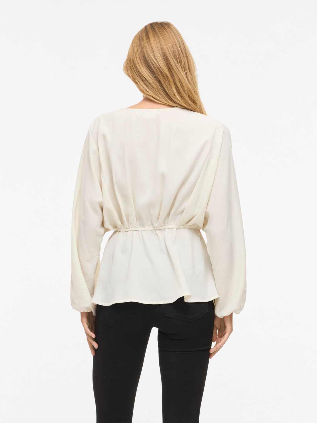 Vila Selia V-Hals Blouse Beige – dames top