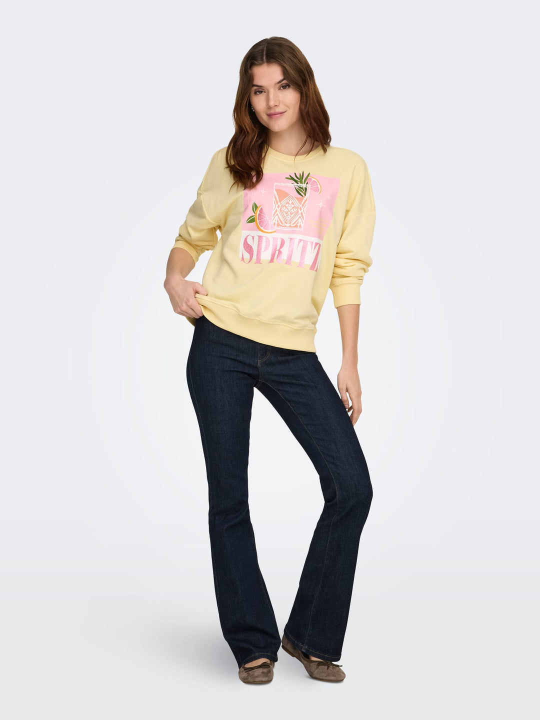 Only Kita lichtgele sweater dames – trendy en comfortabel - Licht Geel