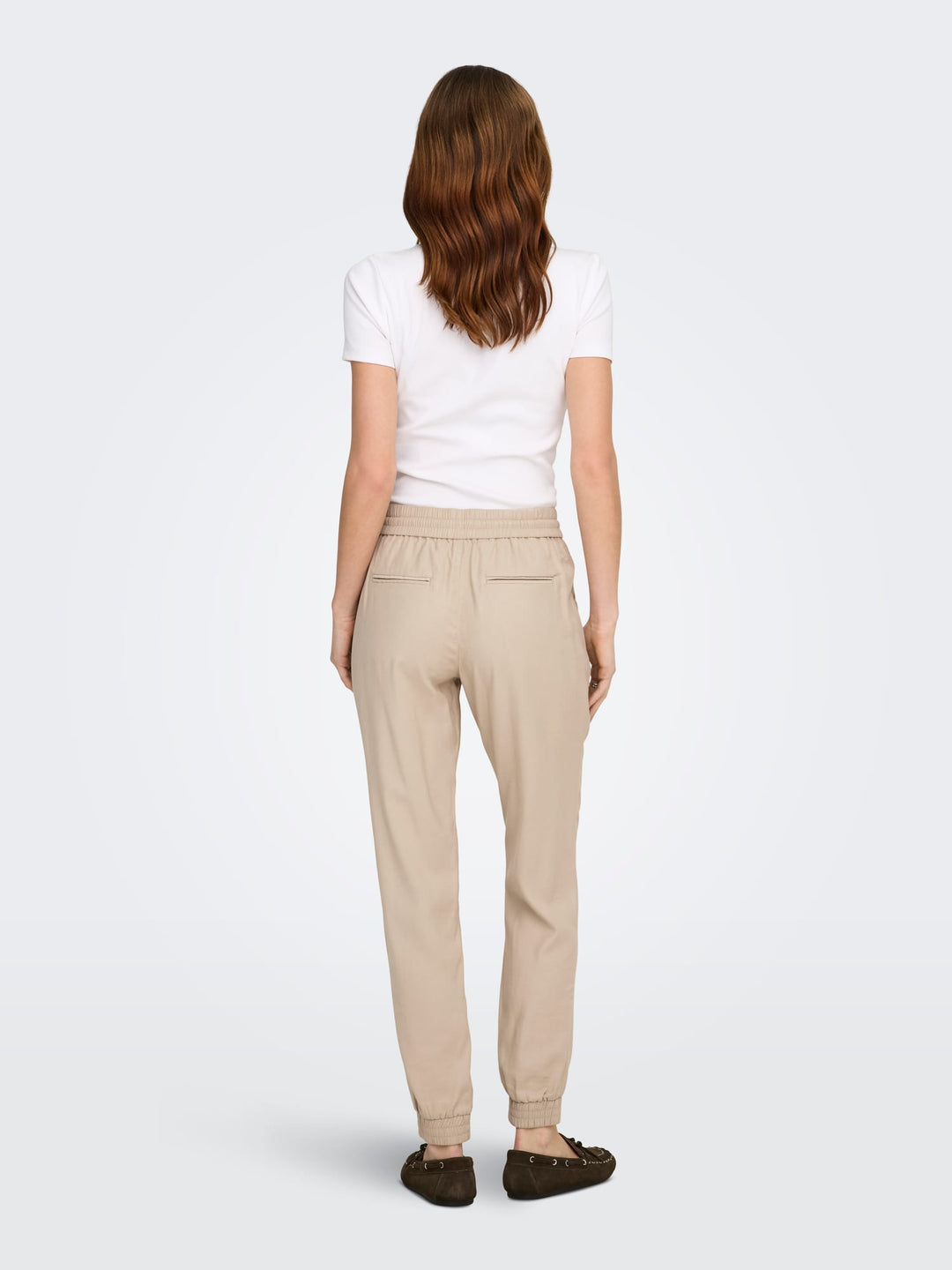Only Kelda-emery broek met wijde pijpen – dames - Zand - L32
