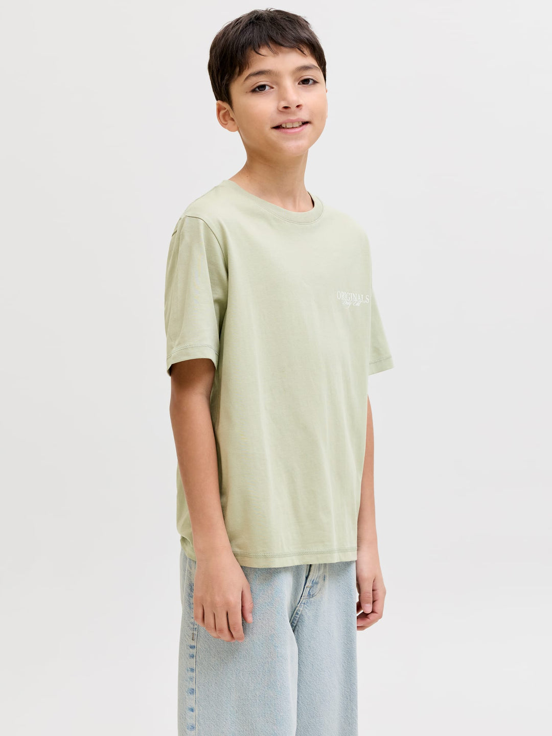Jack & Jones Kids T-shirt olijf – jongens