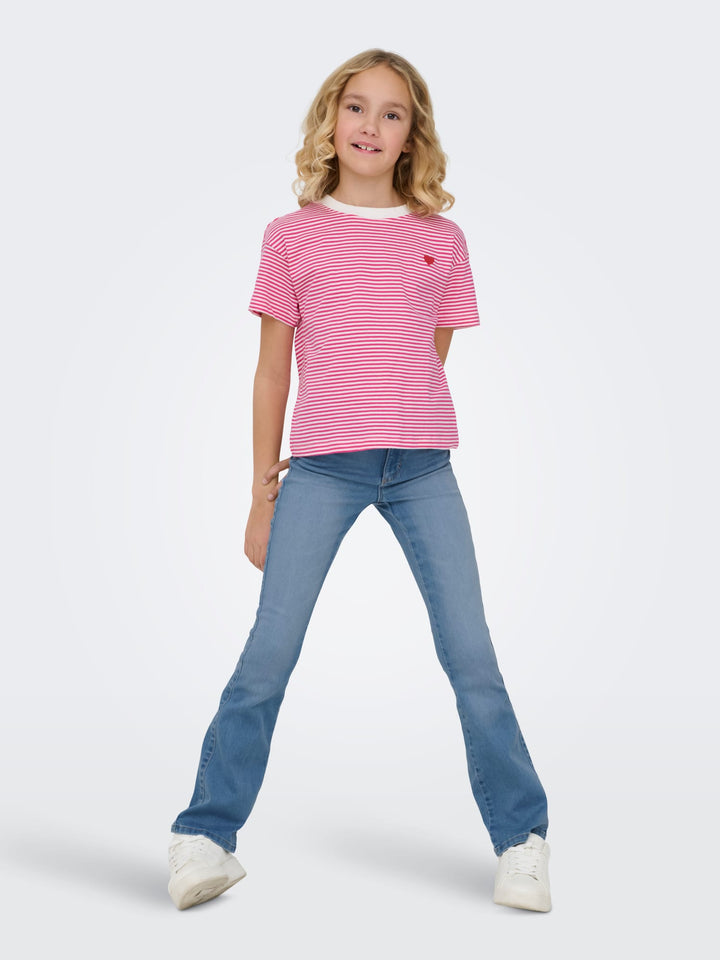kids only flared fit jeans blauw denim – meisjes - Blue Denim
