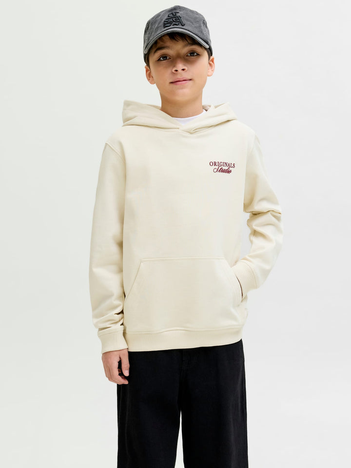 Jack & Jones Kids Norrebro hoodie – jongens - Off-white