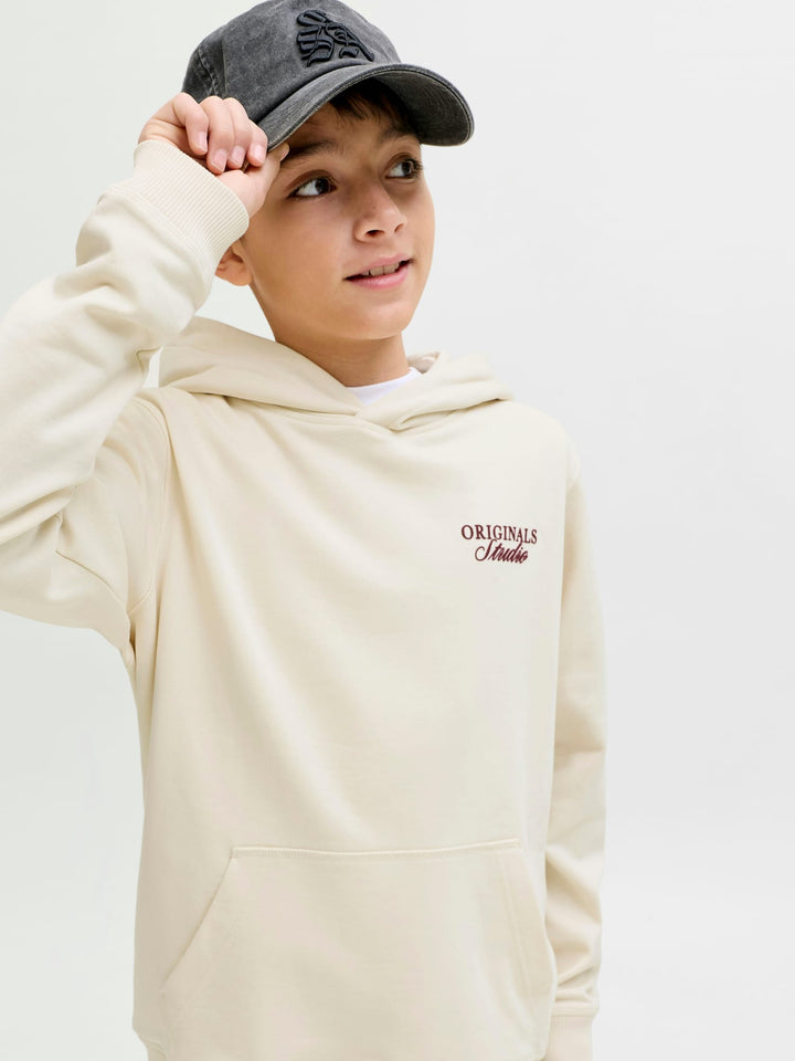 Jack & Jones Kids Norrebro hoodie – jongens - Off-white