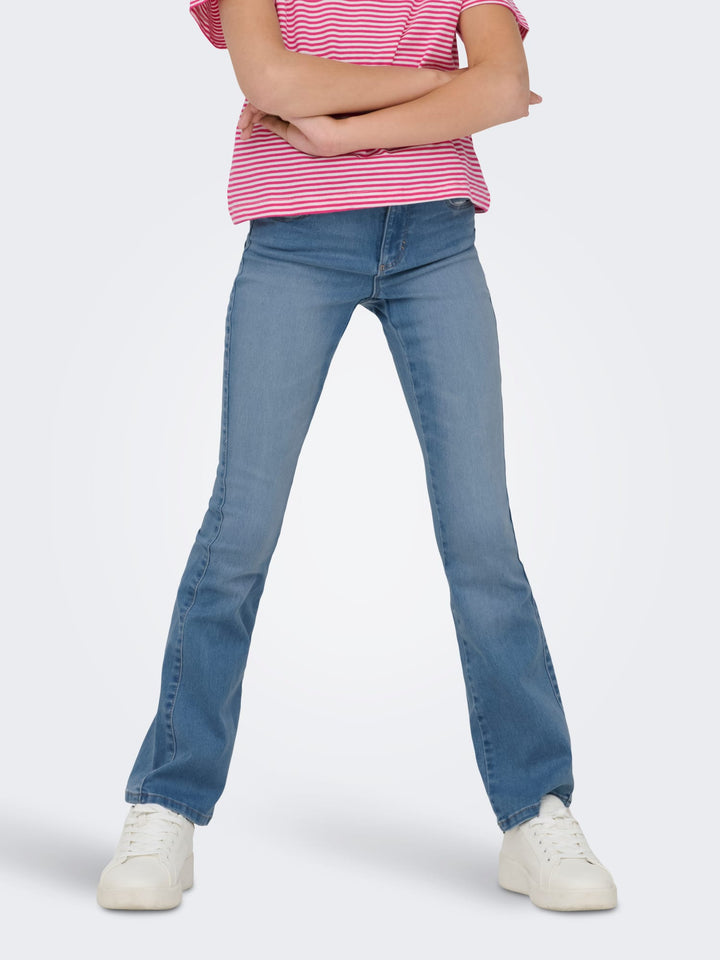 kids only flared fit jeans blauw denim – meisjes - Blue Denim