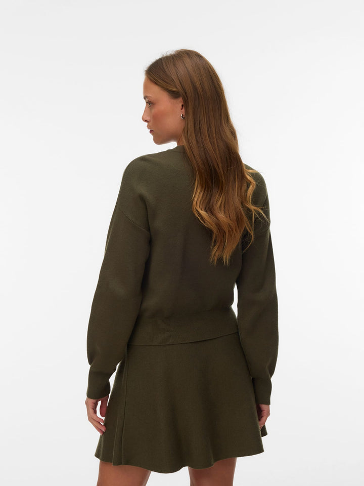 VERO MODA 10347061 Noella vest gebreid donkergroen – dames