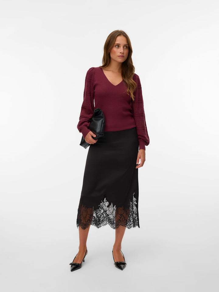 VERO MODA 10346938 newlimone trui dames bordeaux
