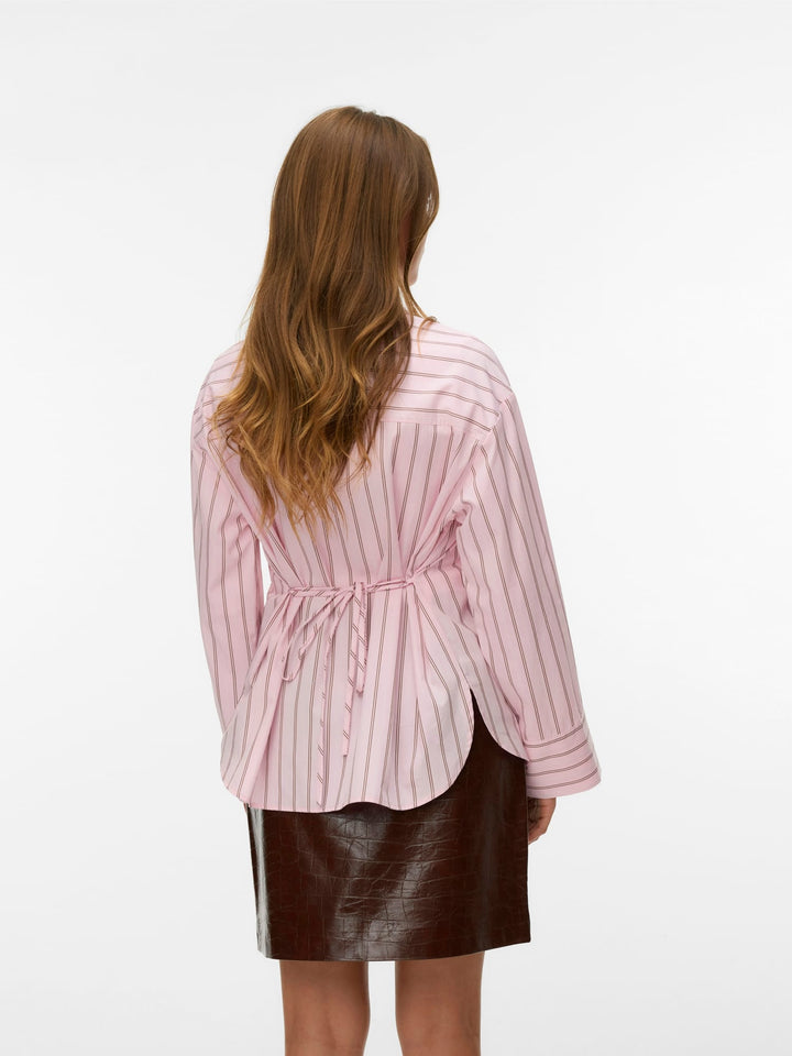VERO MODA 10349241 Gina blouse l/m dames roze dessin
