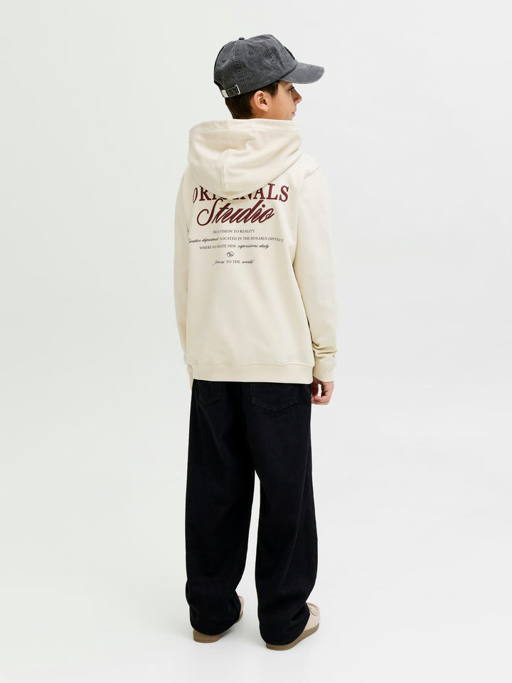 Jack & Jones Kids Norrebro hoodie – jongens - Off-white