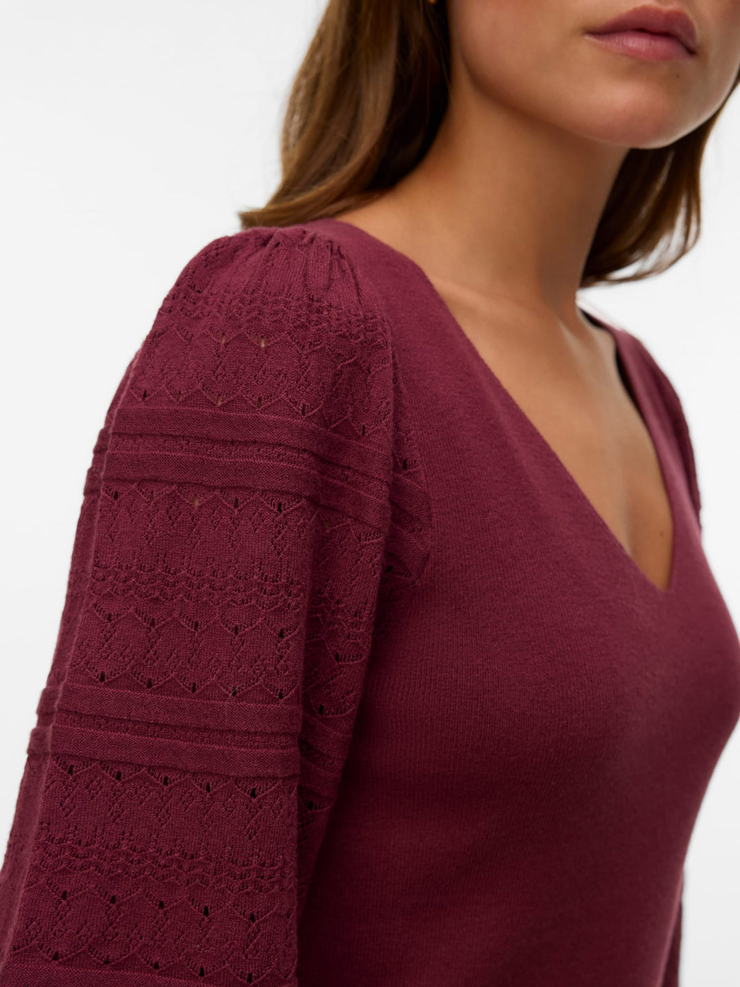 VERO MODA 10346938 newlimone trui dames bordeaux