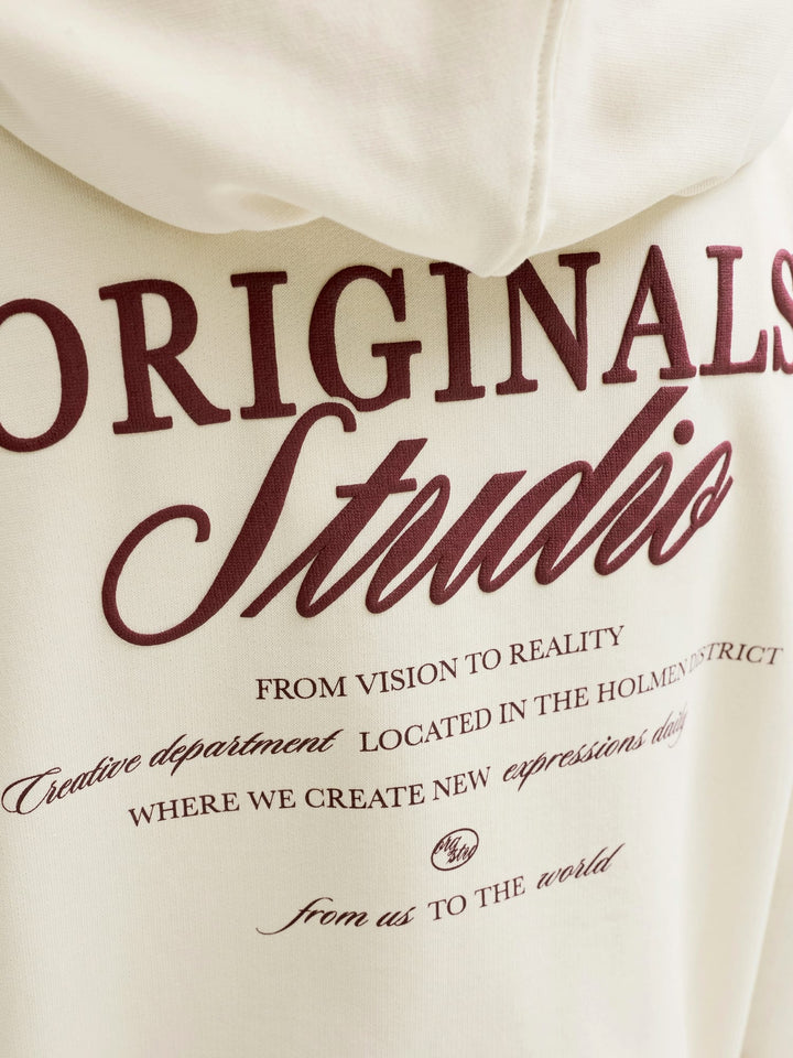 Jack & Jones Kids Norrebro hoodie – jongens - Off-white