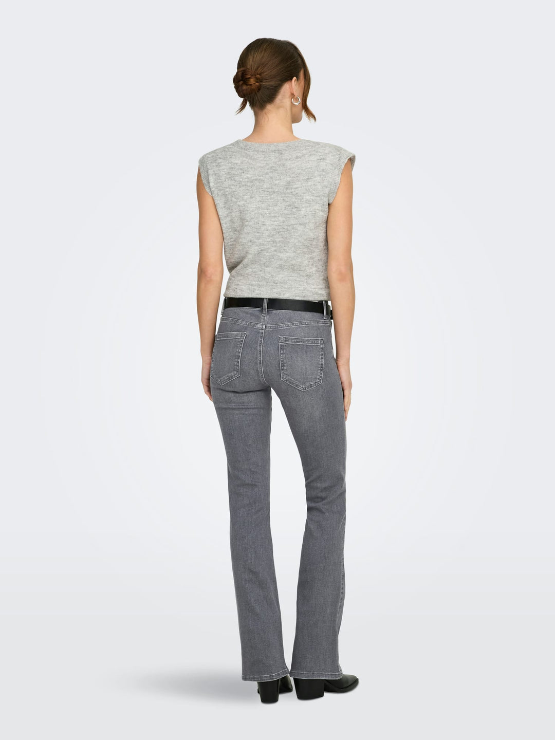 Only 15233721 blush flare jeans bootcut dames - grey denim - L32