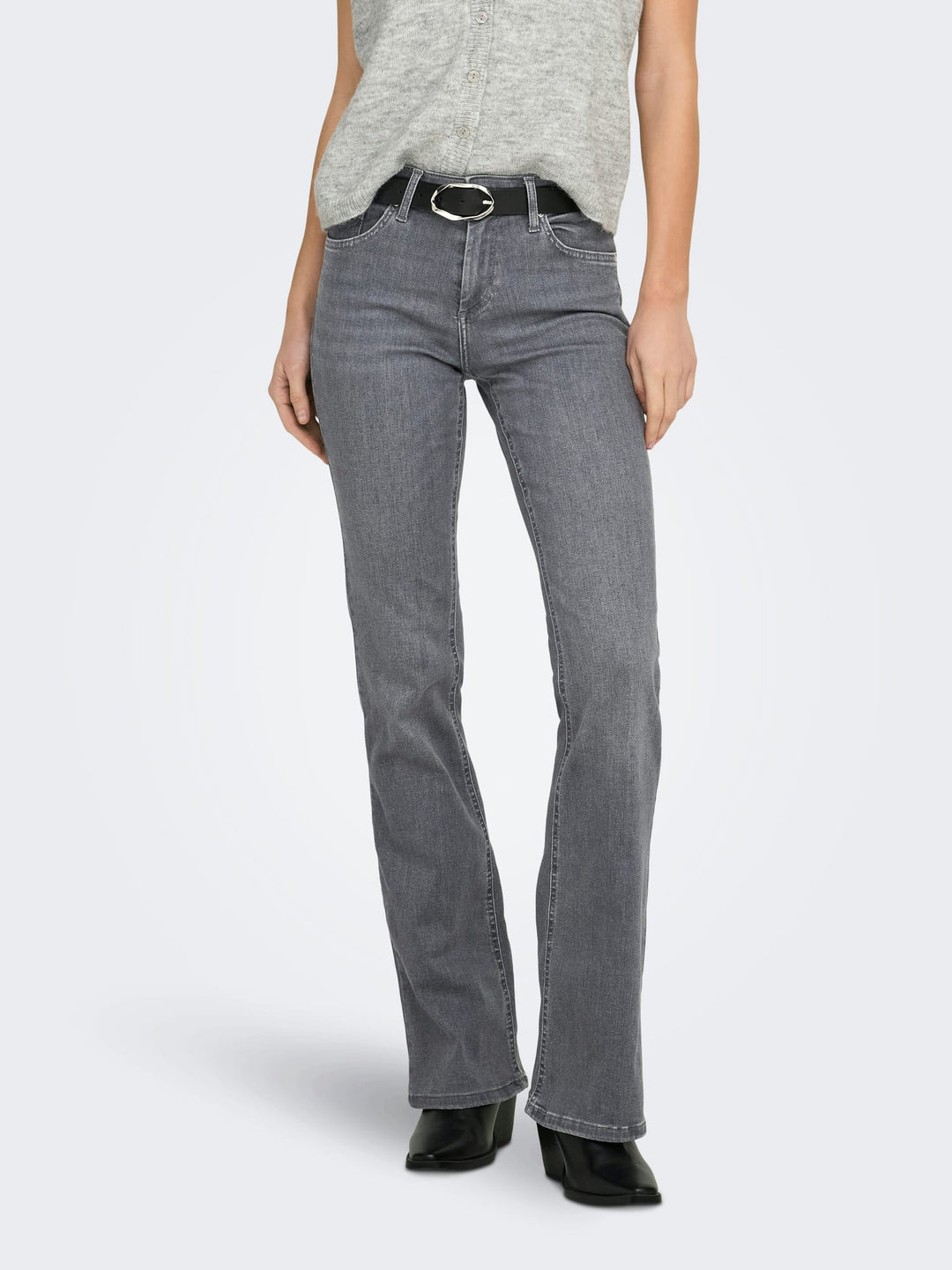 Only 15233721 blush flare jeans bootcut dames - grey denim - L32