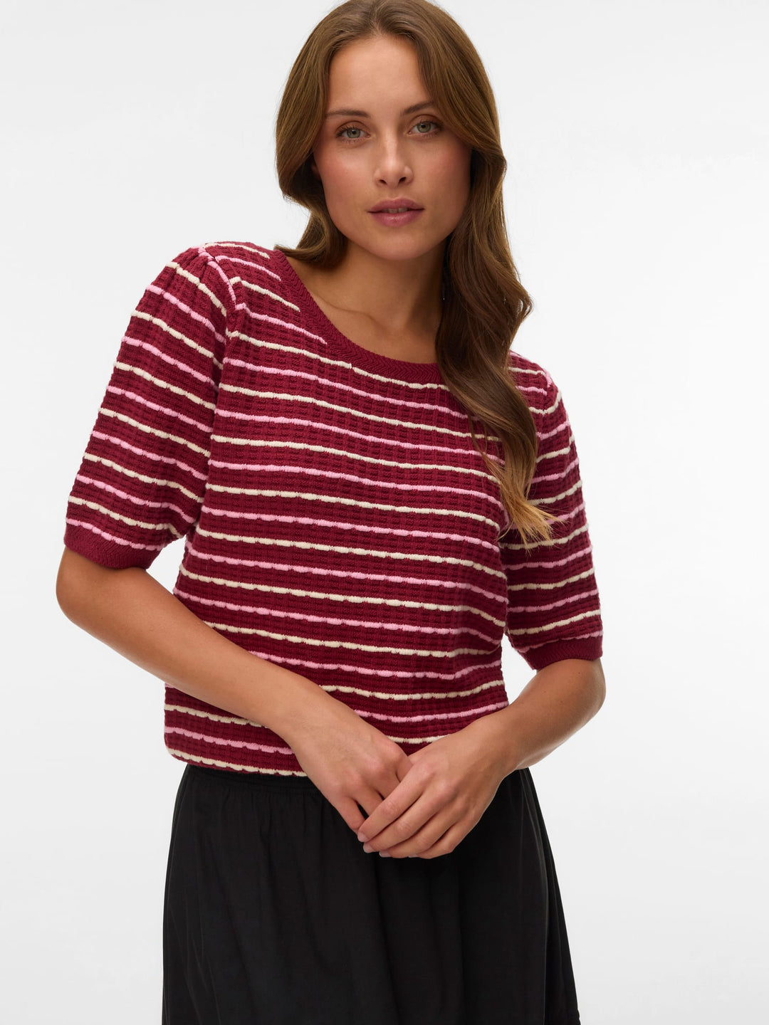 VERO MODA 10346810 Monica trui dames - rood dessin