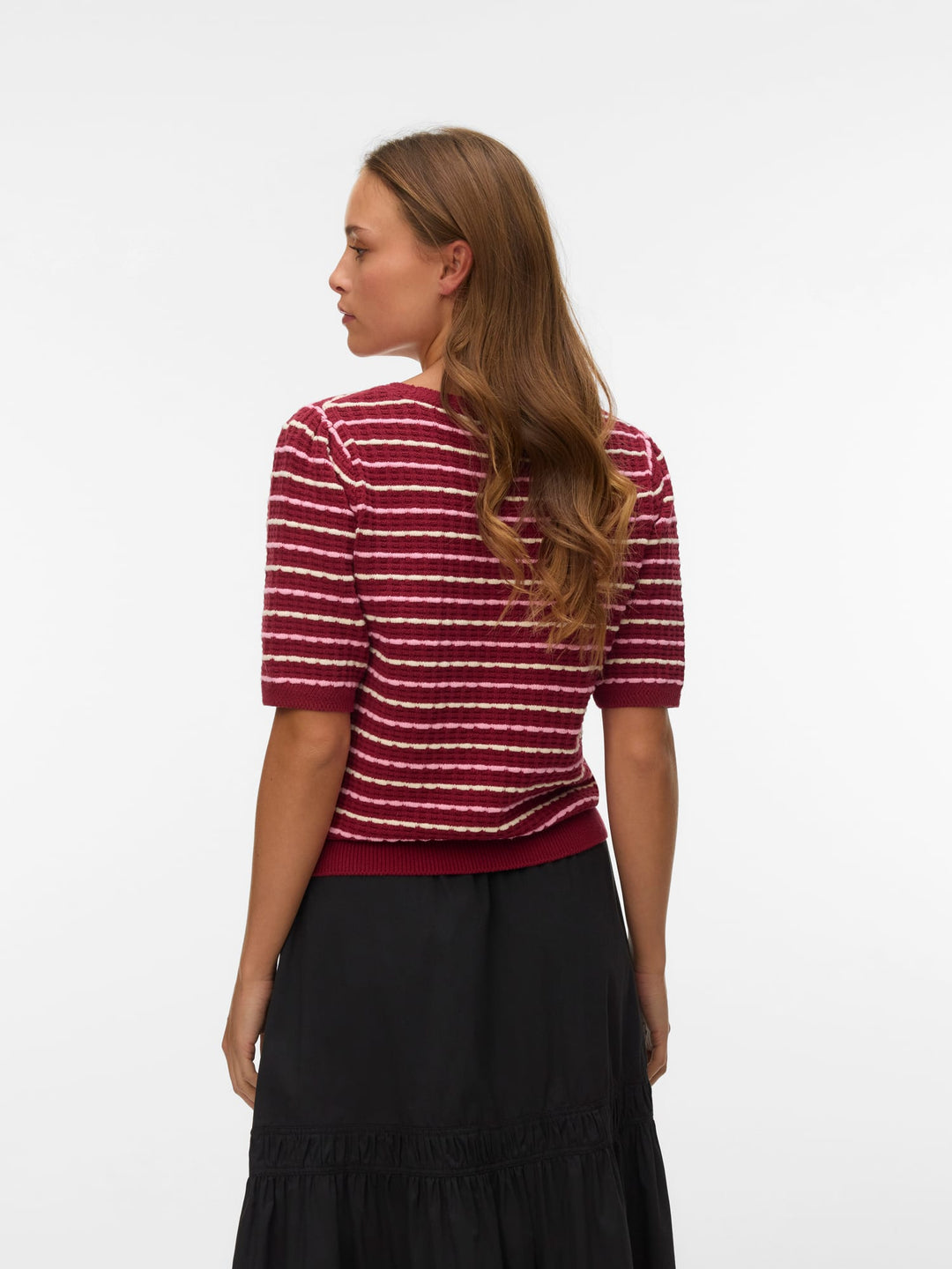 VERO MODA 10346810 Monica trui dames - rood dessin