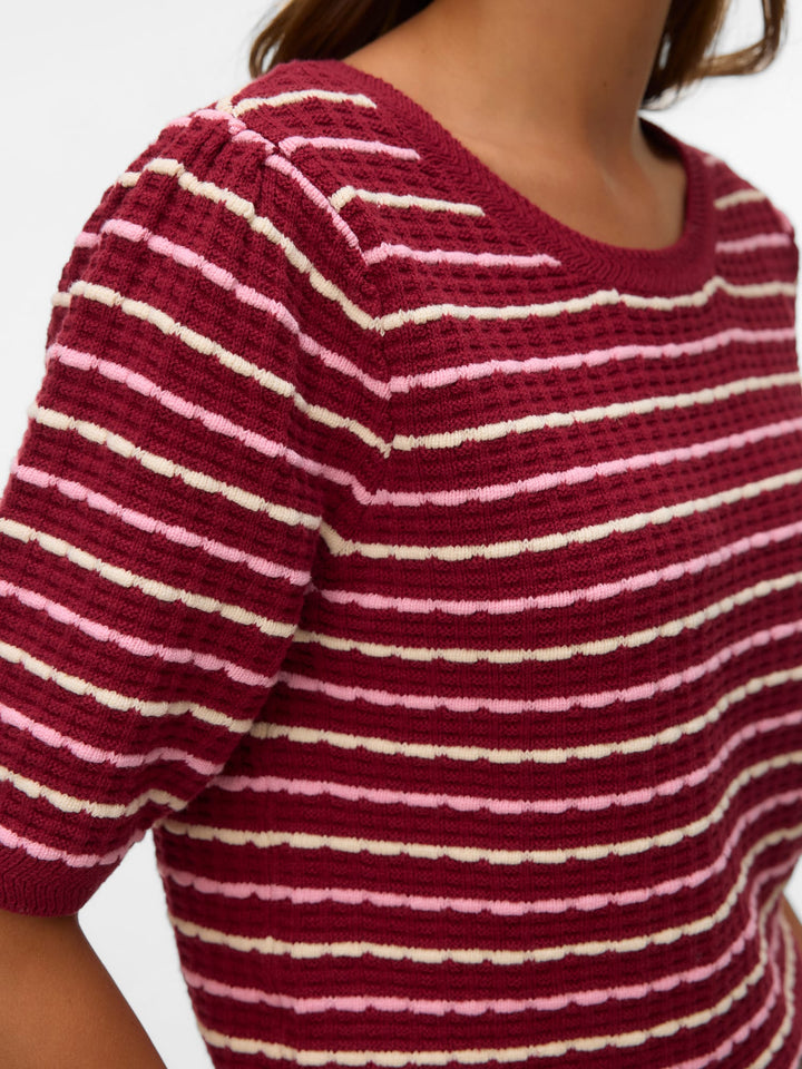 VERO MODA 10346810 Monica trui dames - rood dessin