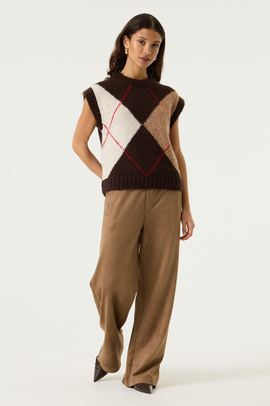 Garcia woman U260116 lange broek dames – camel