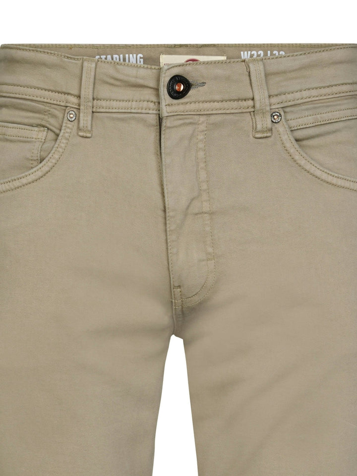 Petrol men M-3060-DNM010 lange broek heren bruin dessin - Licht Bruin - L34